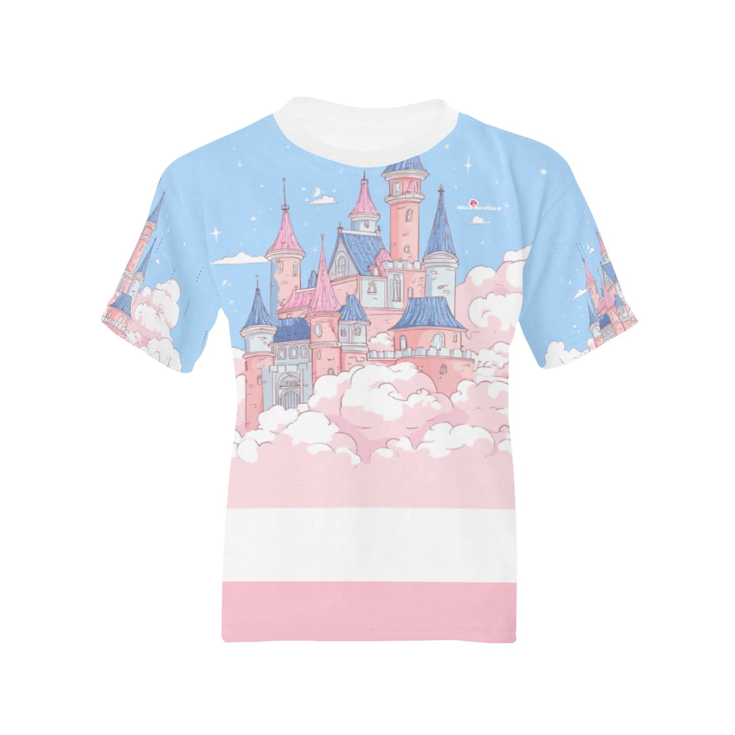 HELLO-OH-DOLLIE castle print Kids' All Over Print T-shirt(ModelT65)
