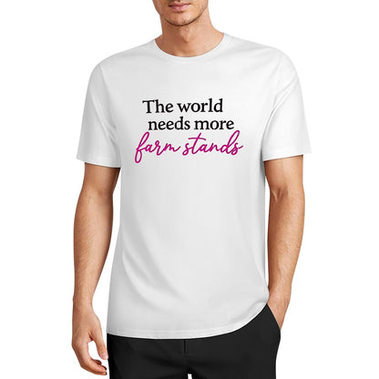 New Pure cotton short sleeved T-shirt the world needs more farmstands