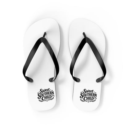 Sweet Southern Flip Flops – Classic White Beach Sandals