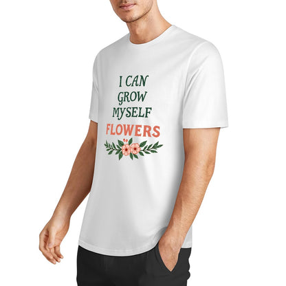 New Pure cotton short sleeved T-shirt I can grow myself flowers