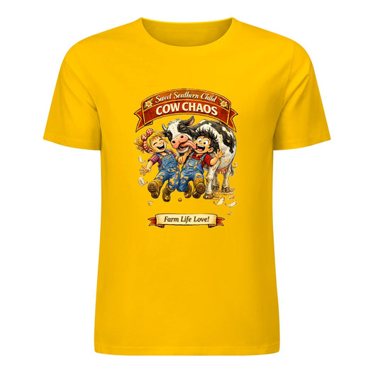 New Pure cotton short sleeved T-shirt cow chaos