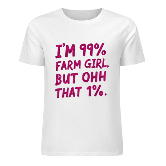 New Pure cotton short sleeved T-shirt 99% farm girl