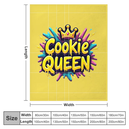 Ultra-Soft Flannel Blanket Cookie queen