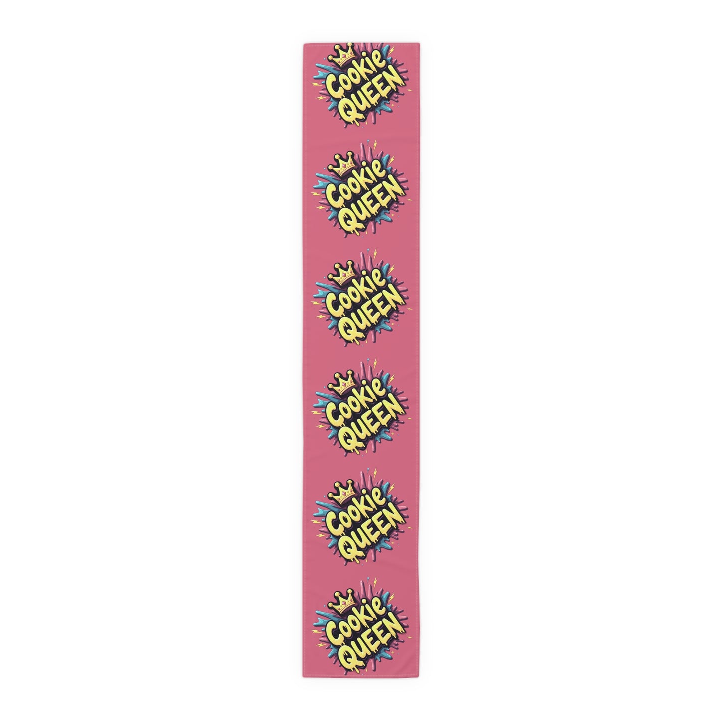 Cookie Queen Table Runner — Colorful Baking-Themed Table Decor