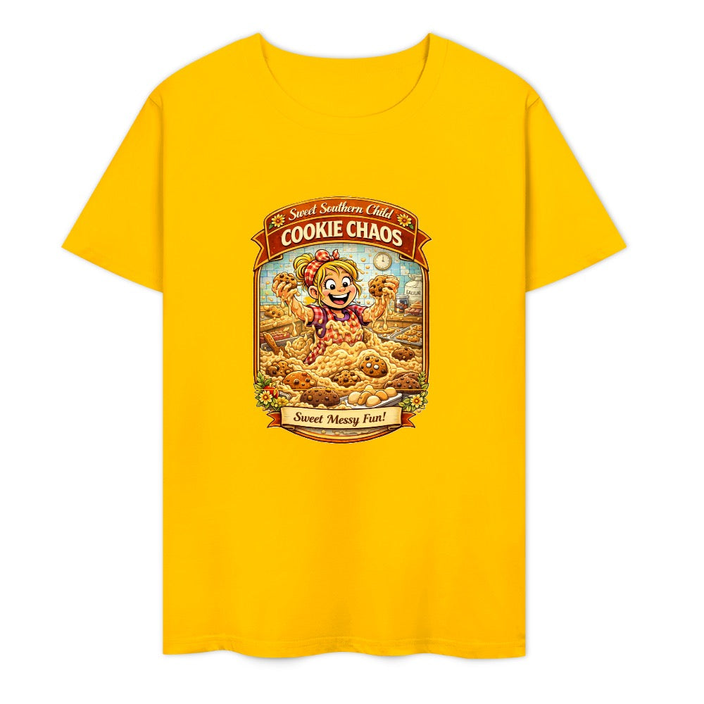 New Pure cotton short sleeved T-shirt Cookie  chaos