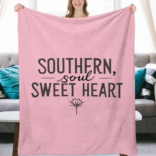 Ultra-Soft Flannel Blanket Southern soul Sweet heart