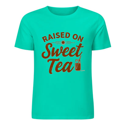 New Pure cotton short sleeved T-shirt Raised on sweet tea