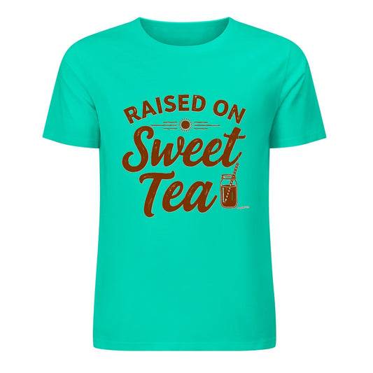 New Pure cotton short sleeved T-shirt Raised on sweet tea