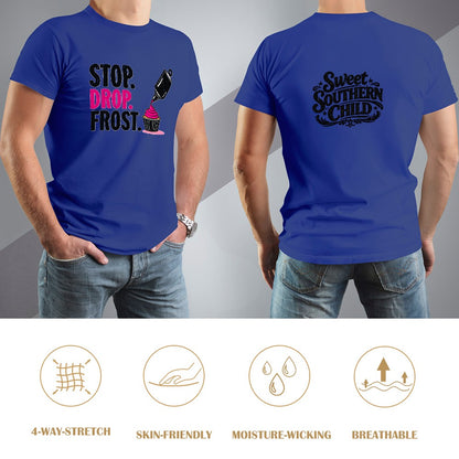 New High quality Men's T-shirt 100% Cotton Stop drop frost
