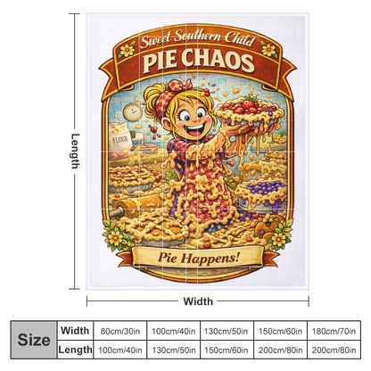Ultra-Soft Flannel Blanket Pie  chaos