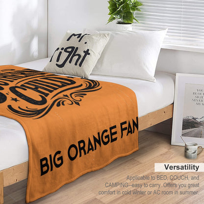 Ultra-Soft Flannel Blanket Multiple Sizes sweet Southern Child Big Orange fan