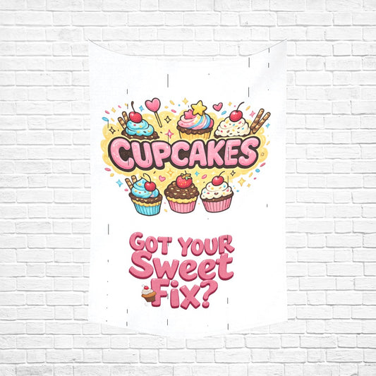 Cupcakes Wall Tapestry 60"x 90"