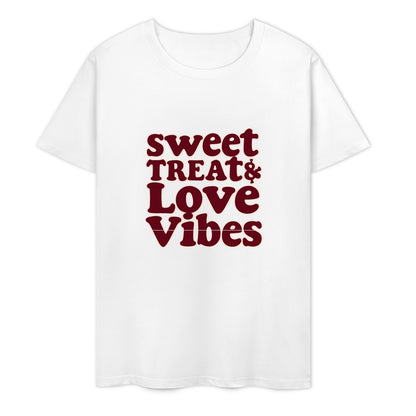 New Pure cotton short sleeved  Sweet treat and love vibes