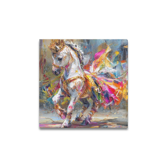 Unicorn dancing Frame Canvas Print 12"x12"
