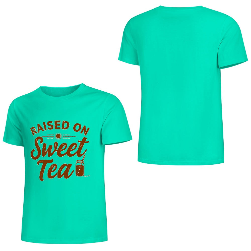 New Pure cotton short sleeved T-shirt Raised on sweet tea