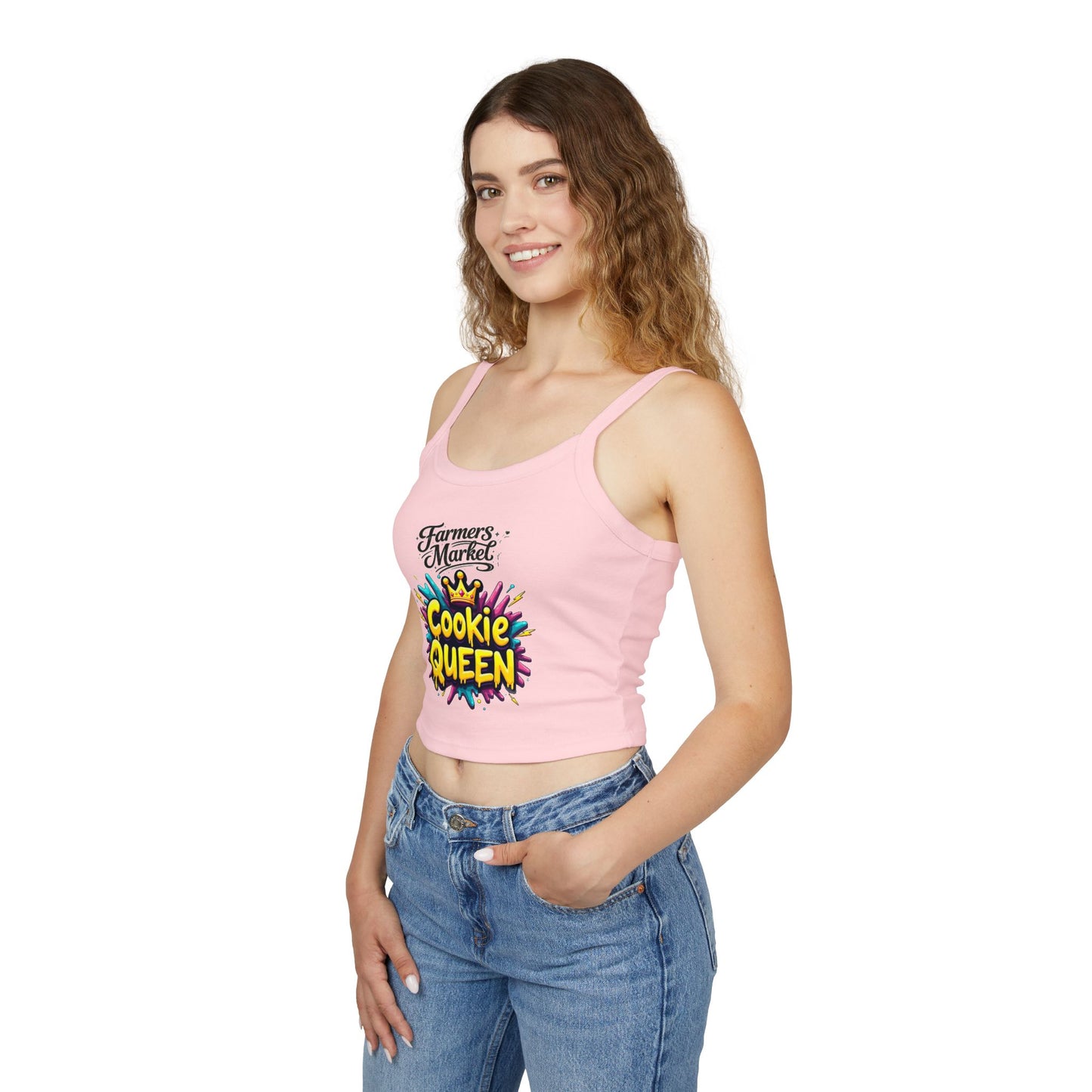 Cookie Queen Crop Tank — Sweet Southern Child Graphic Spaghetti Strap Top