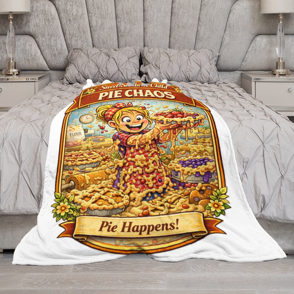 Ultra-Soft Flannel Blanket Pie  chaos