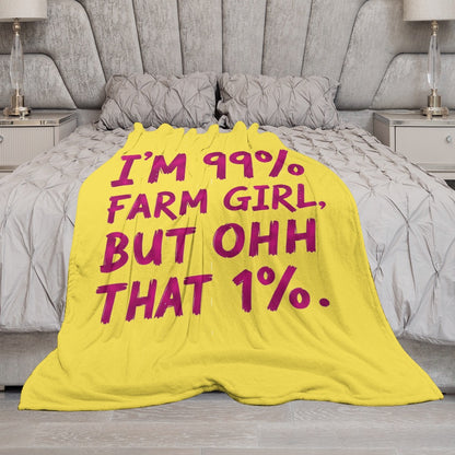 Ultra-Soft Flannel Blanket FARM girl