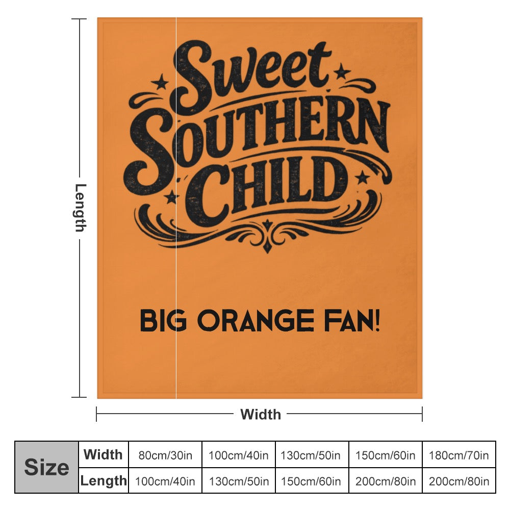 Ultra-Soft Flannel Blanket Big orange fan