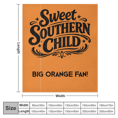 Ultra-Soft Flannel Blanket Big orange fan