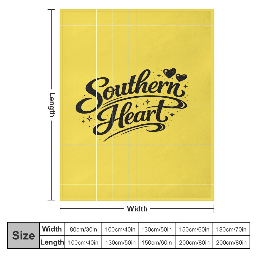 Ultra-Soft Flannel Blanket Southern heart