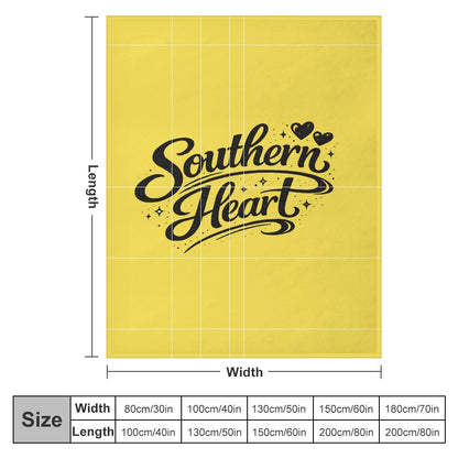 Ultra-Soft Flannel Blanket Southern heart