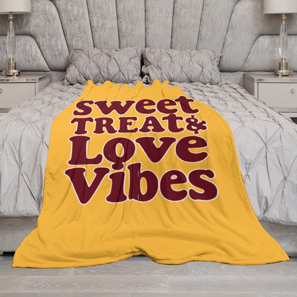 Ultra-Soft Flannel Blanket Sweet treat and love vibes