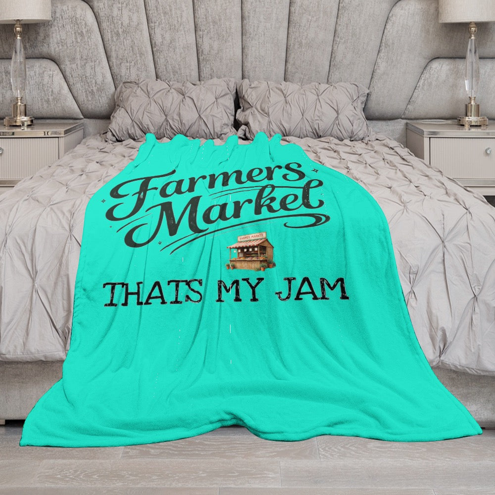 Ultra-Soft Flannel Blanket Farmers Market, that’s my jam