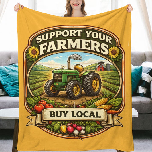 Ultra-Soft Flannel Blanket support your farmers