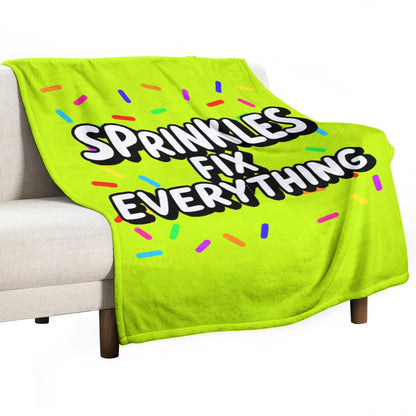Ultra-Soft Flannel Blanket Sprinkles fix  everything