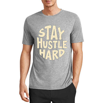 New Pure cotton short sleeved T-shirt stay hustle hard