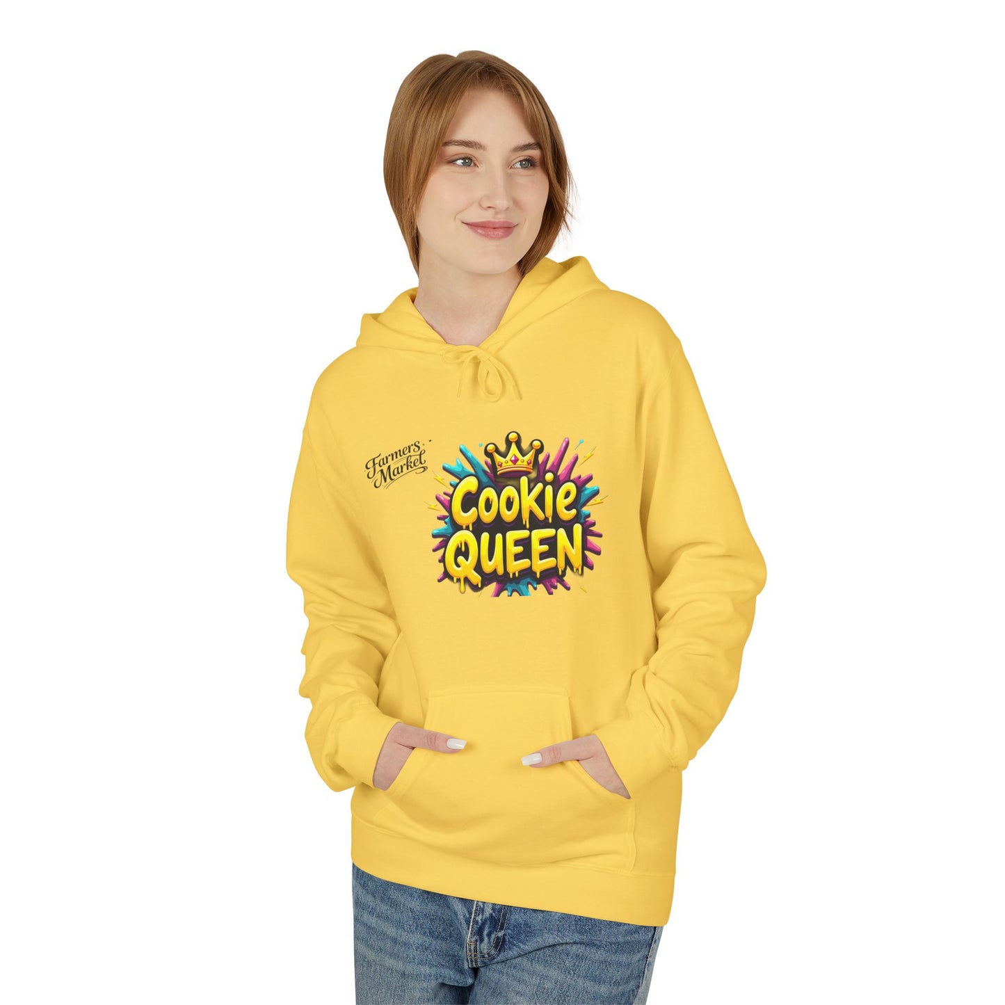 Cookie Queen Hoodie — Fun Colorful Graphic Sweatshirt for Bakers & Dessert Lovers