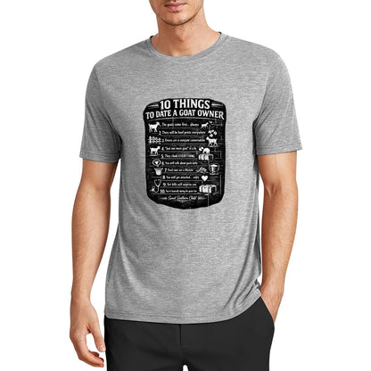 New Pure cotton short sleeved T-shirt 10 things to date a goat owner
