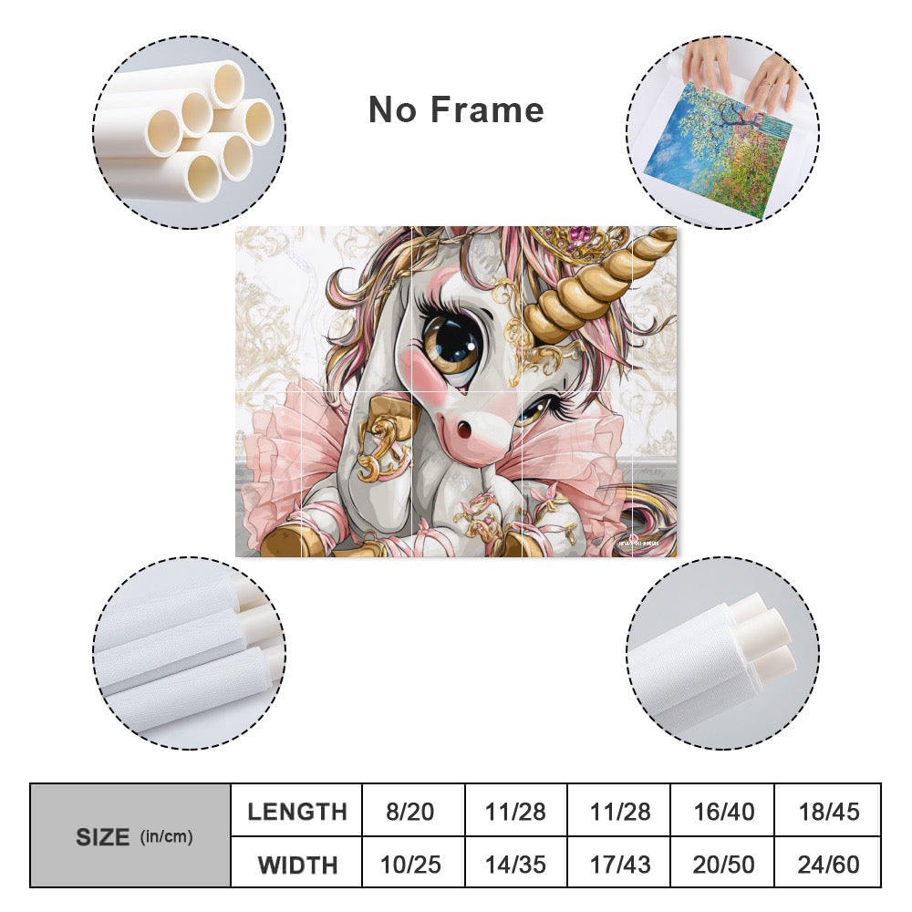 Hello-oh-Dollie unicorn ballerina Canvas Print Multiple sizes No Frame