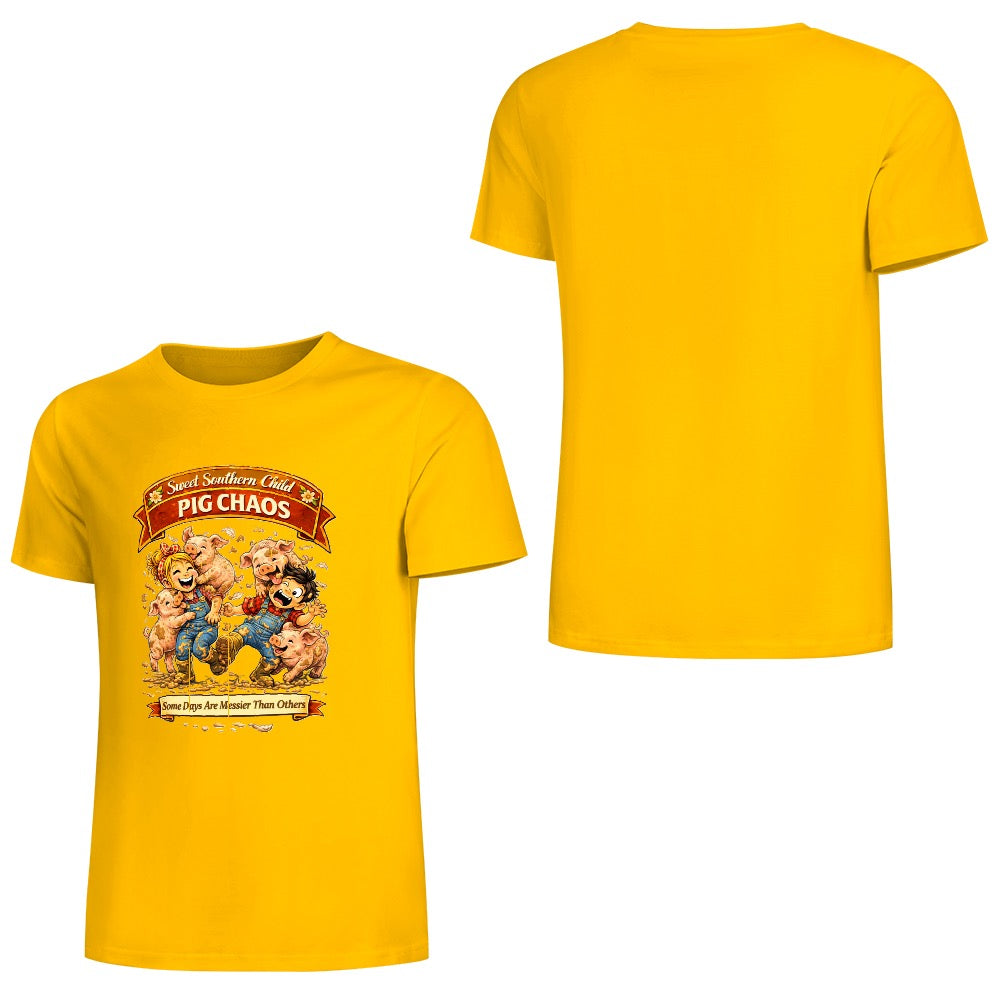 New Pure cotton short sleeved T-shirt Pig chaos