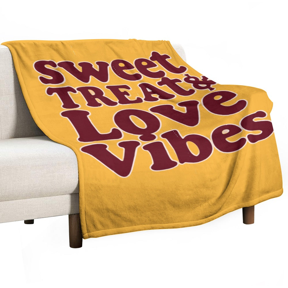 Ultra-Soft Flannel Blanket Sweet treat and love vibes