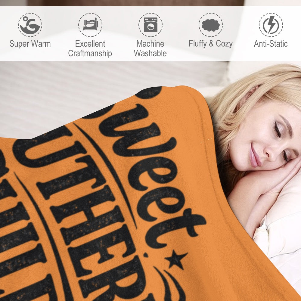 Ultra-Soft Flannel Blanket Big orange fan