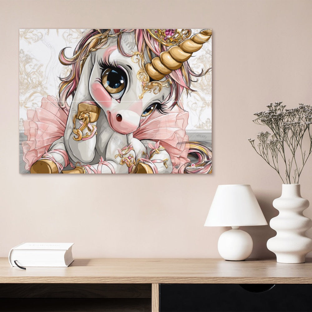 Hello-oh-Dollie unicorn ballerina Canvas Print Multiple sizes No Frame