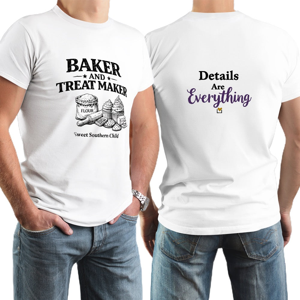 New High quality Men's T-shirt 100% Cotton Baker and treat maker