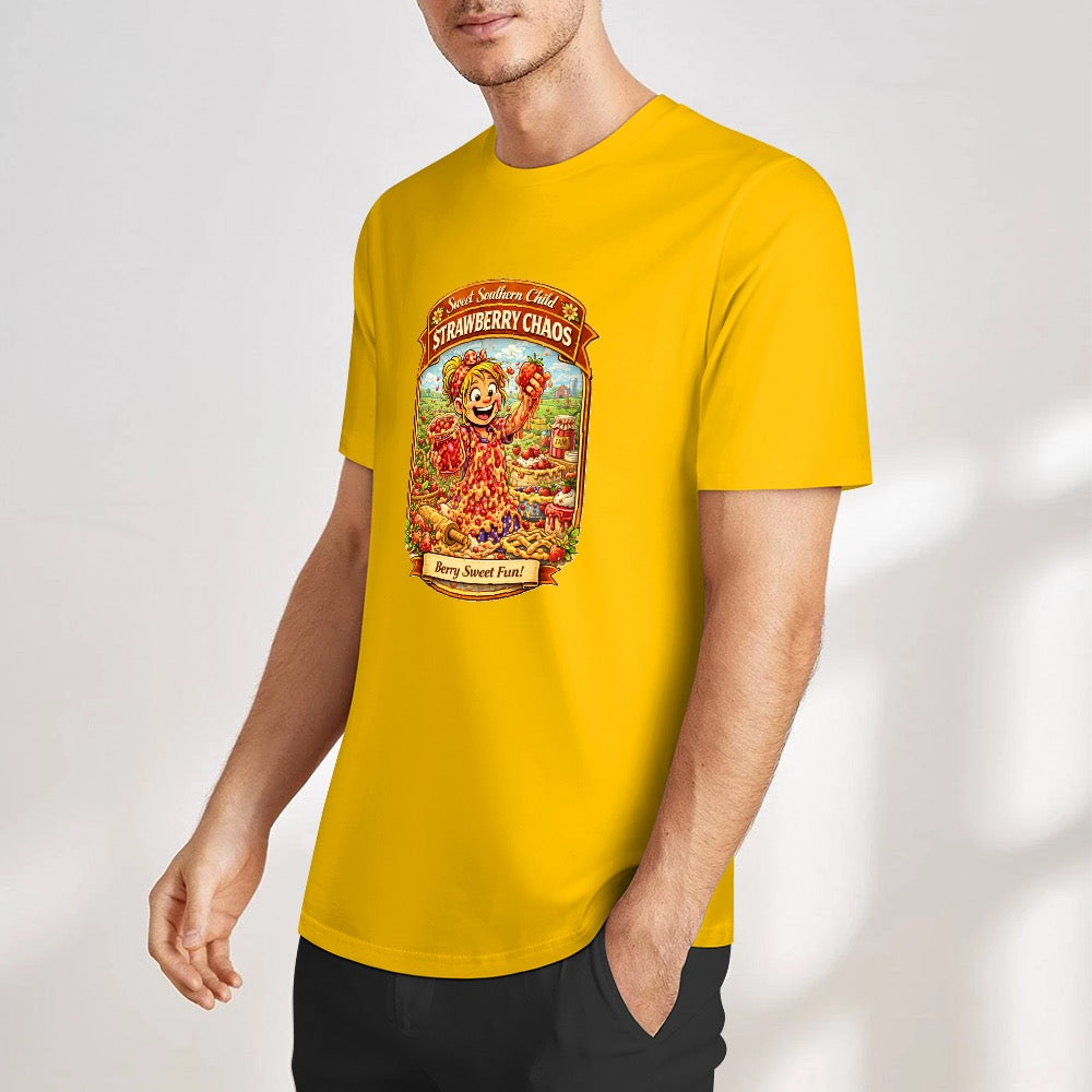 New Pure cotton short sleeved T-shirt Strawberry chaos