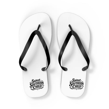 Sweet Southern Flip Flops – Classic White Beach Sandals