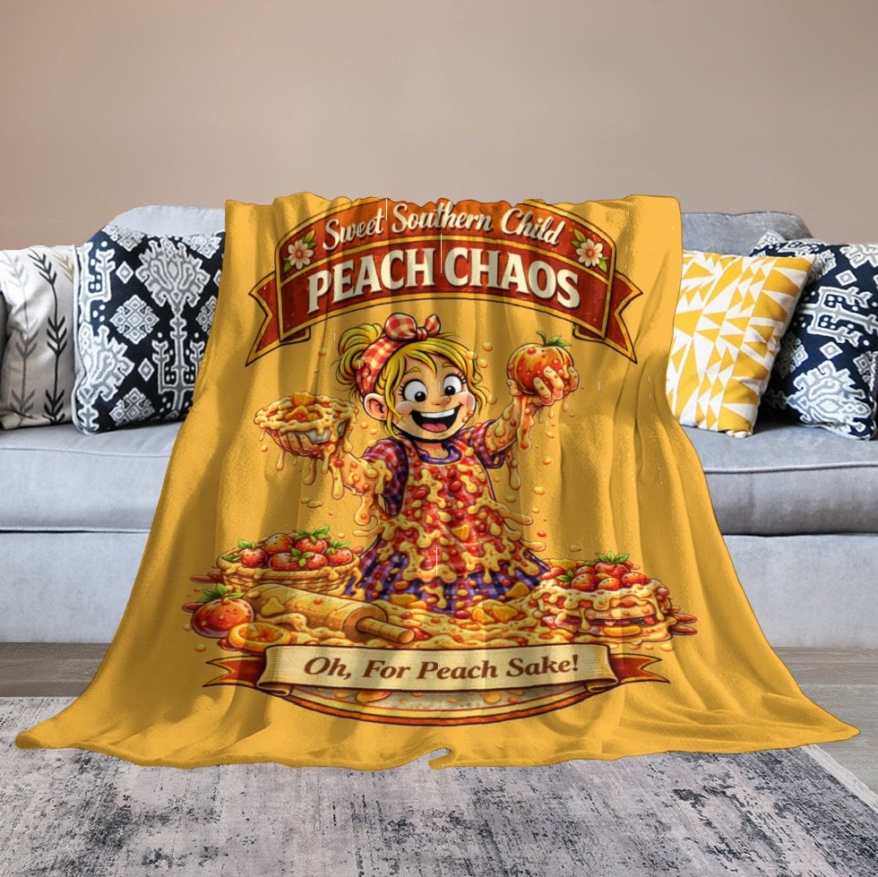 Ultra-Soft Flannel Blanket Peach chaos