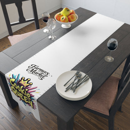 Cookie Queen Table Runner — Colorful Baking-Themed Table Decor