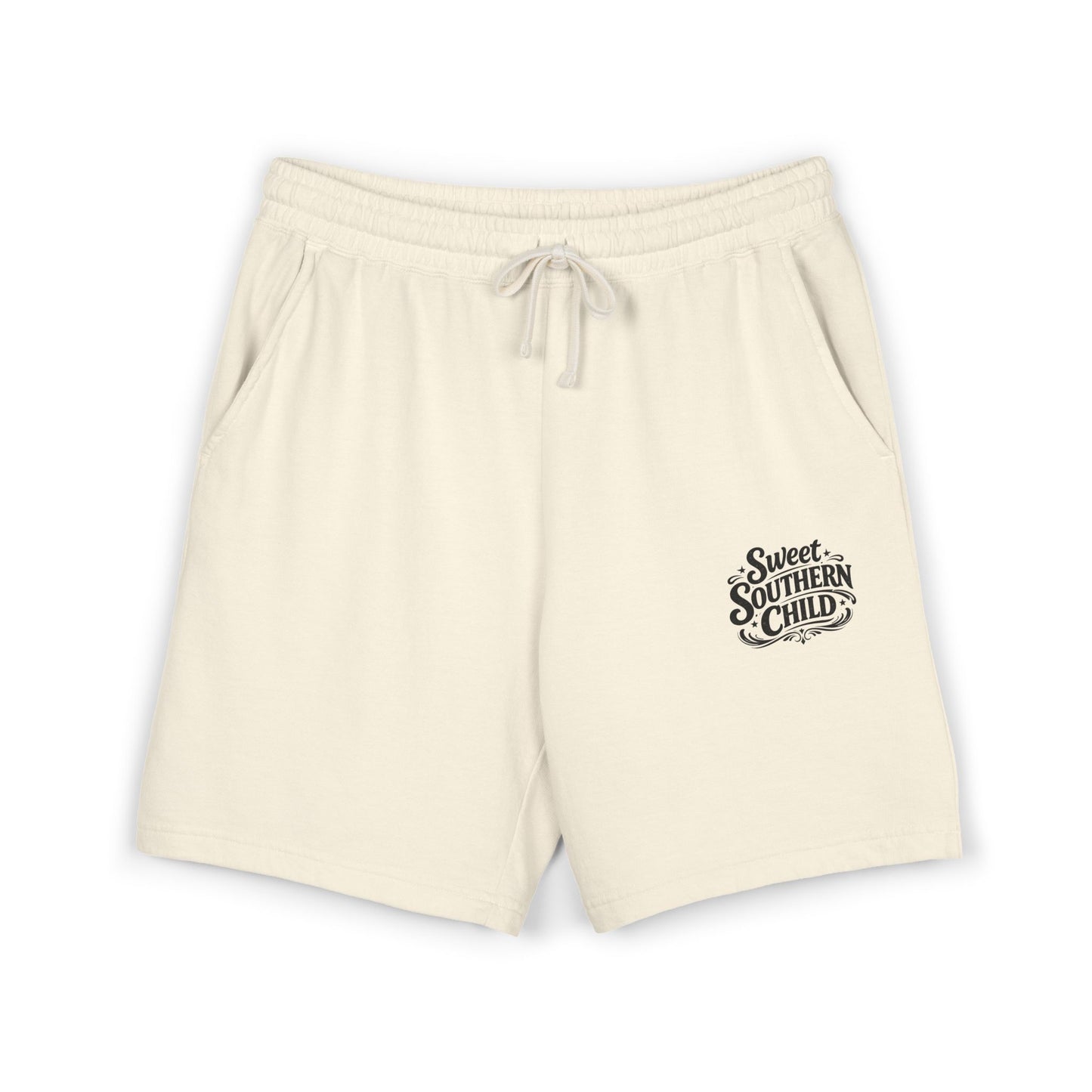 Sweat Shorts — "Sweet Southern Child" Vintage Script Lightweight Fleece