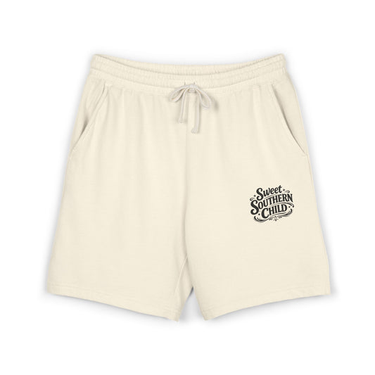 Sweat Shorts — "Sweet Southern Child" Vintage Script Lightweight Fleece