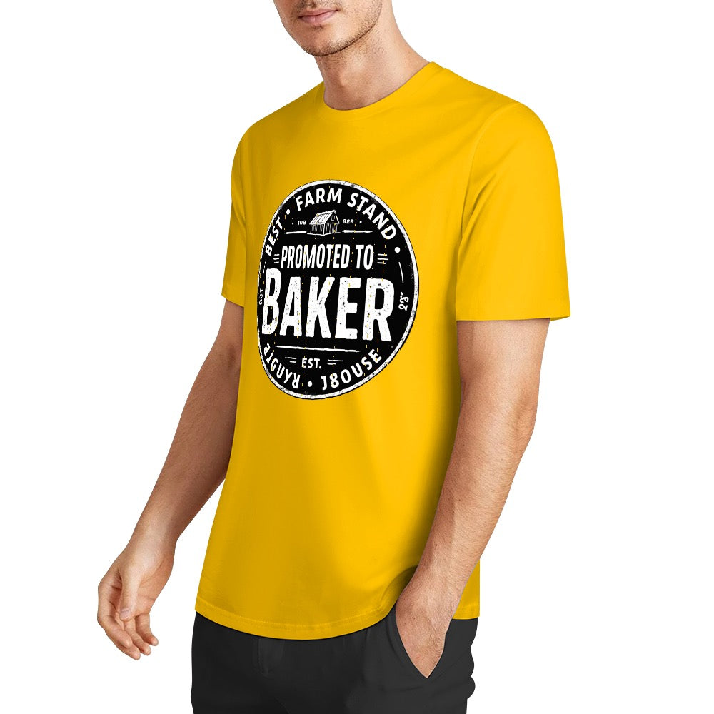New Pure cotton short sleeved T-shirt Promoted to Baker