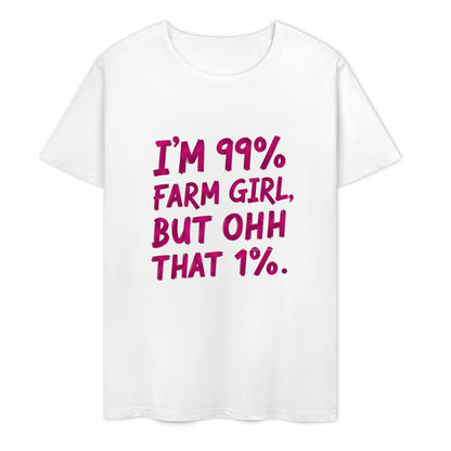 New Pure cotton short sleeved T-shirt 99% farm girl