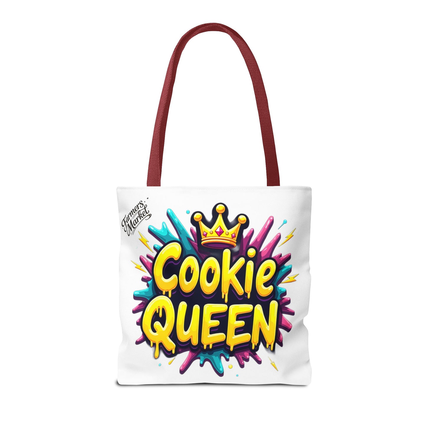 Cookie Queen Tote Bag — Colorful Crowned Bakery Gift Tote