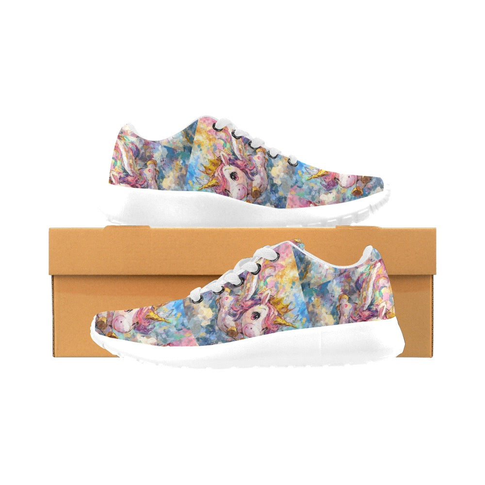 Hello-oh-Dollie unicorn flying Kid's Sneakers (Little Kid / Big Kid) (Model020)