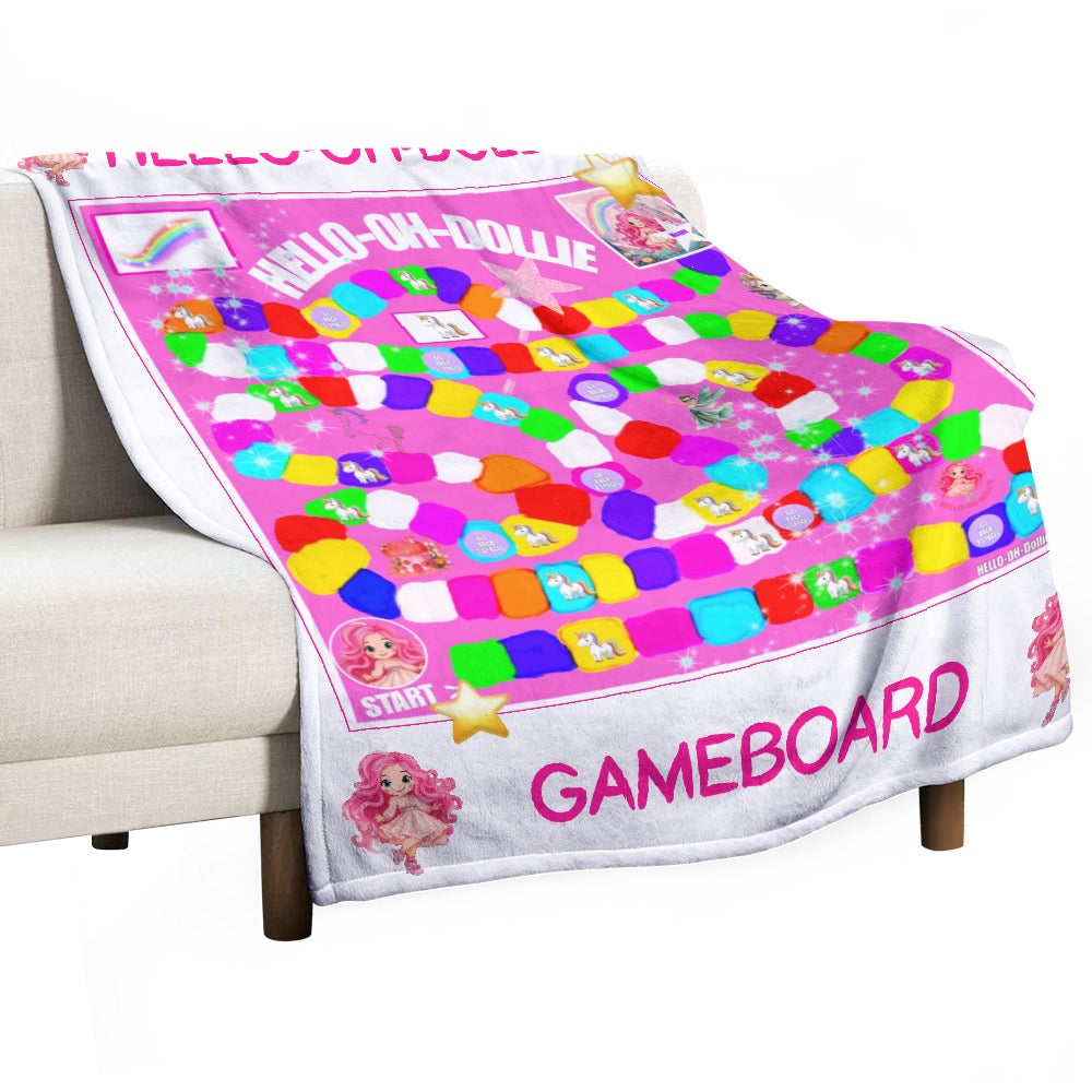Hello-Oh-Dollie GameBoard blanket Ultra-Soft Flannel Blanket 30”x40”